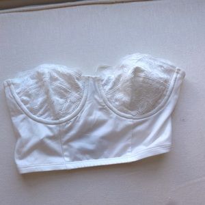 Adika lace corset crop top